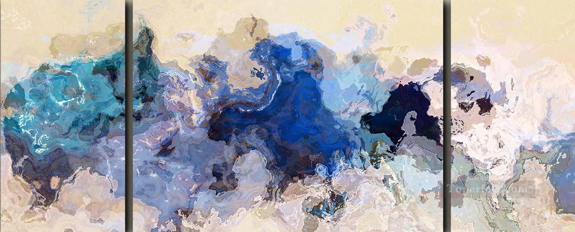 tríptico paisaje marino abstracto 104 Pintura al óleo